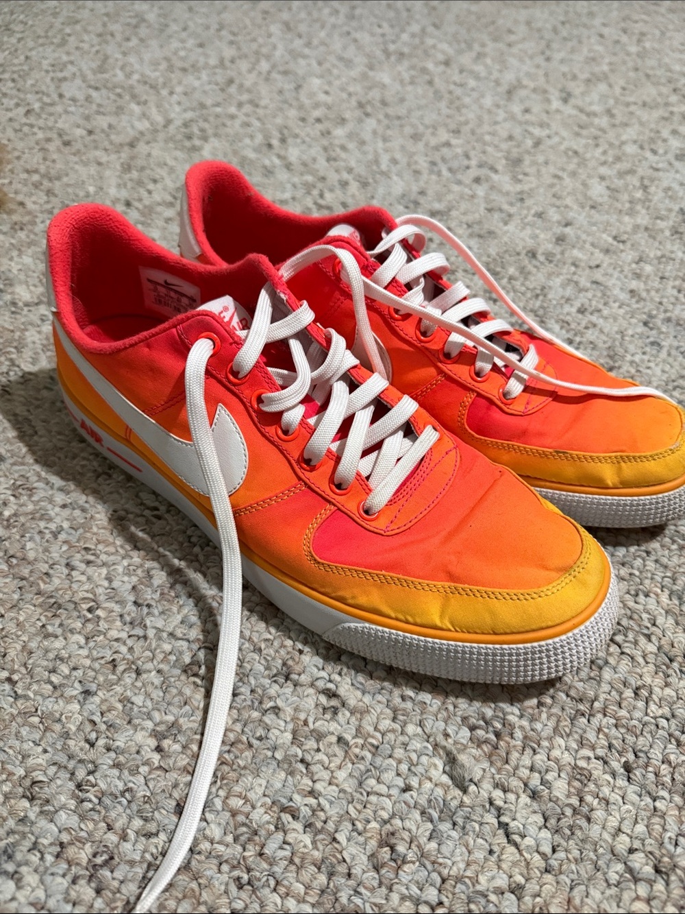 Nike Orange and Yellow Gradient Low-Top Sneakers